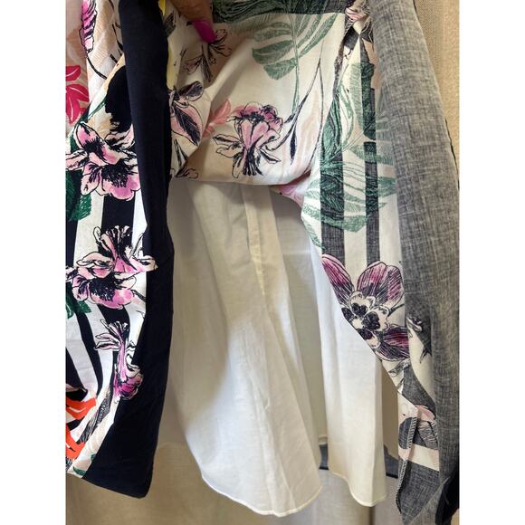 Vince Camino Floral SunDress Sz 4 Vintage Style Full Skirt Pockets Strap Dress - Picture 9 of 11